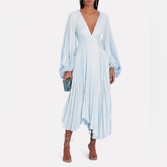 Acler Palms Dress in Sky Blue - Picture 1 of 16